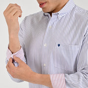 Camisa Yale Para Caballero Manga Larga Regular Fit 8043 Blanco