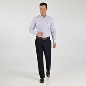 Camisa Yale Para Caballero Manga Larga Regular Fit 8043 Blanco