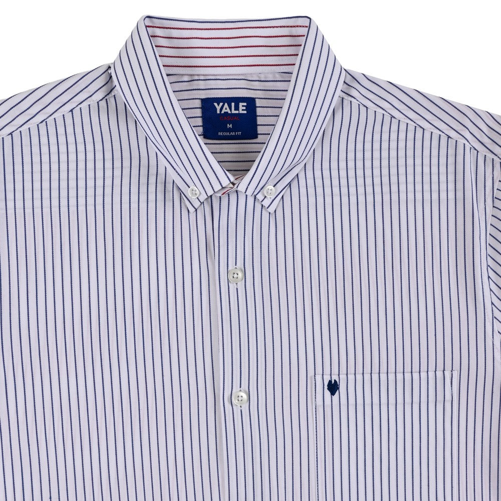 Camisa Yale Para Caballero Manga Larga Regular Fit 8043 Blanco