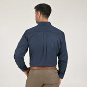 Camisa Yale Para Caballero Manga Larga Regular Fit 8079 Azul Marino