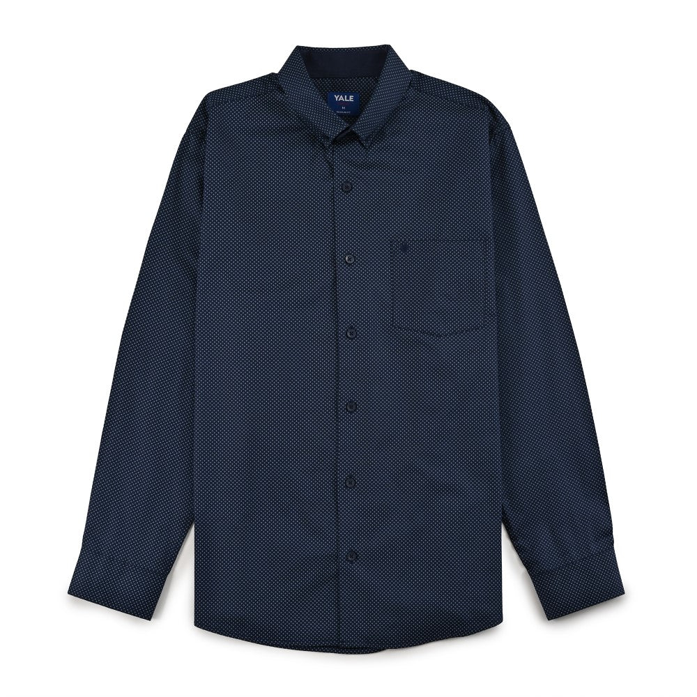 Camisa Yale Para Caballero Manga Larga Regular Fit 8079 Azul Marino