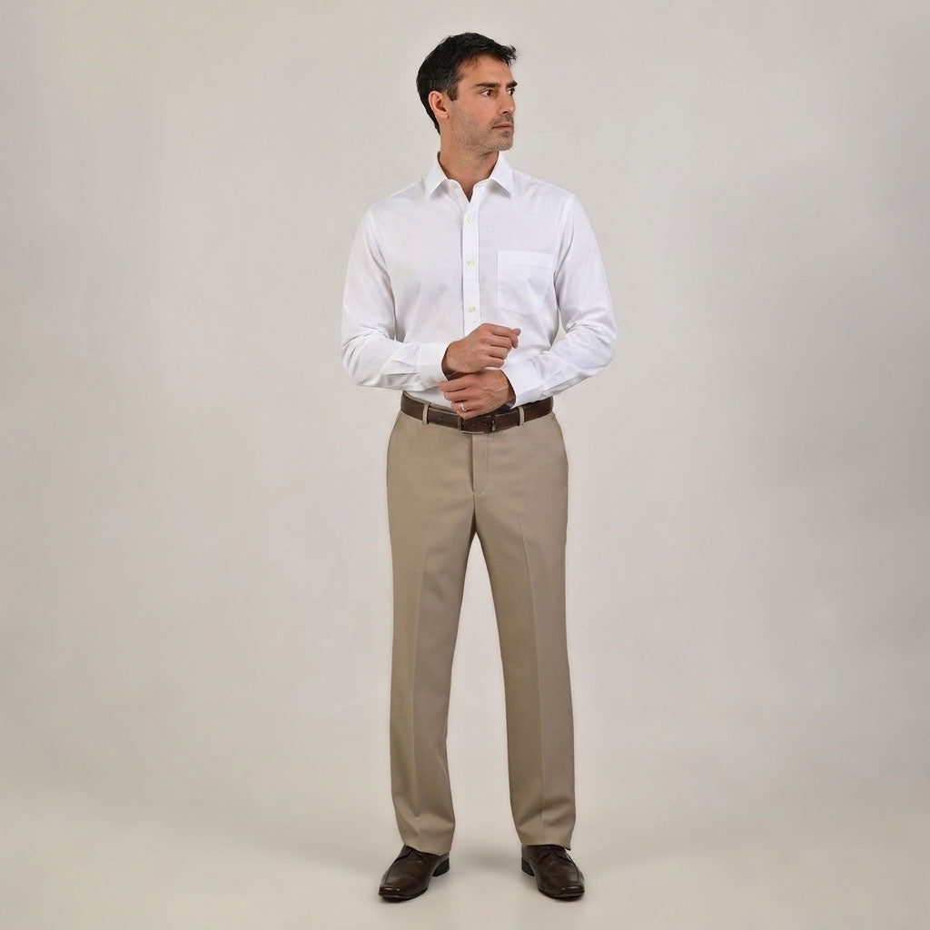 Camisa de vestir Yale Regular Fit Manga larga 3541 Blanco