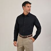 Camisa de vestir Yale Regular Fit Manga larga 3541 Azul