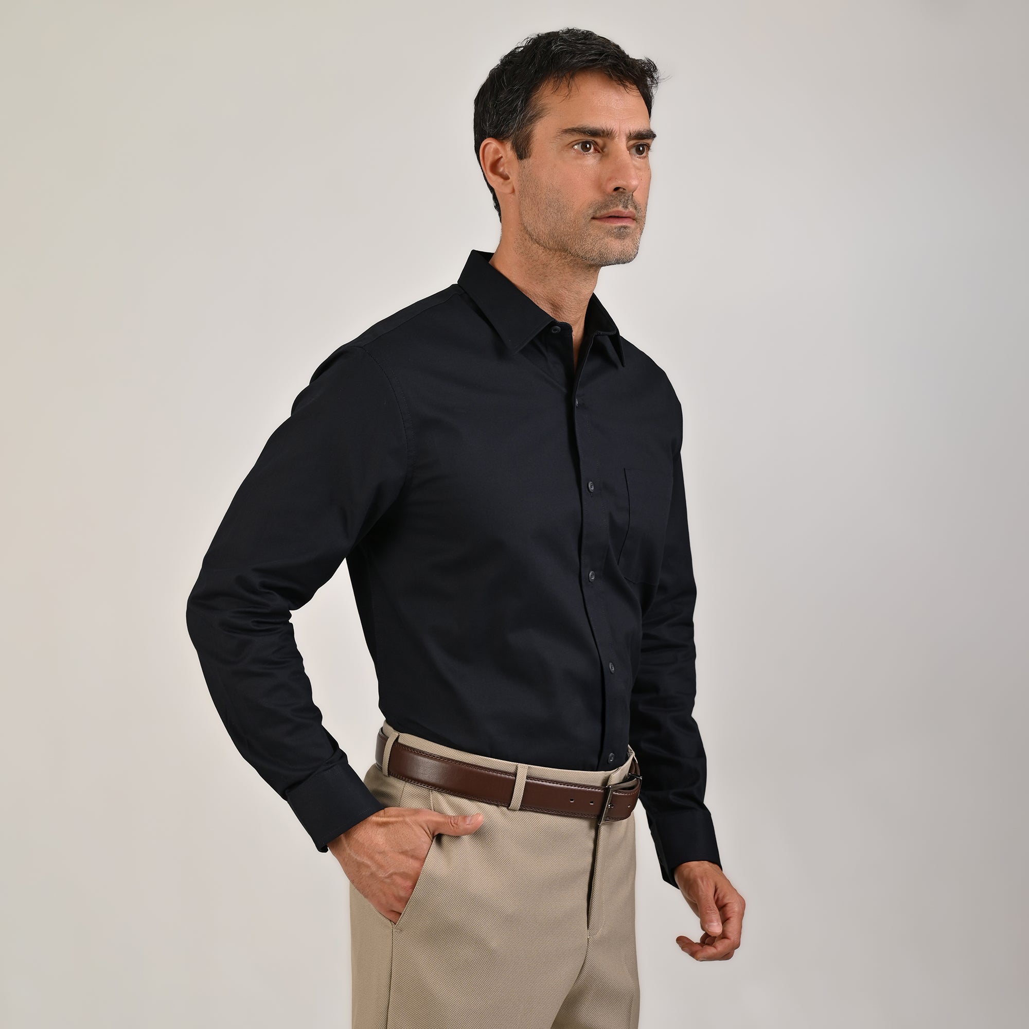 Camisa de vestir Yale Regular Fit Manga larga 3541 Azul