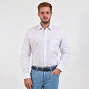 Camisa Yale Manga Larga Regular Fit 7298 Blanco