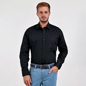 Camisa de vestir Yale Regular Fit Manga larga 7298 Negro