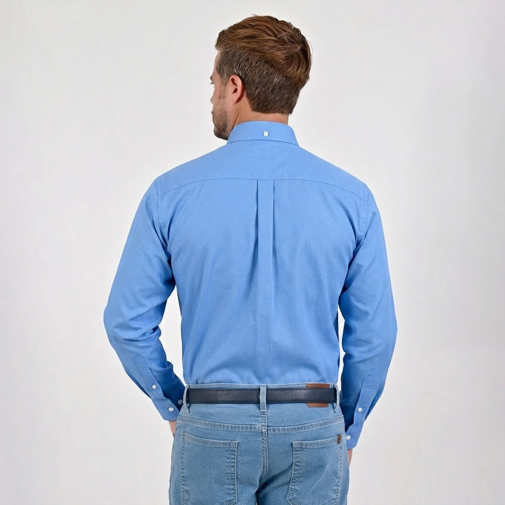 Camisa de vestir Yale Regular Fit Manga larga 7298 Azul