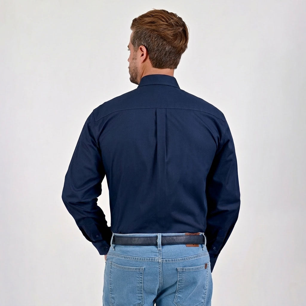 Camisa de vestir Yale Regular Fit Manga larga 7298 Azul