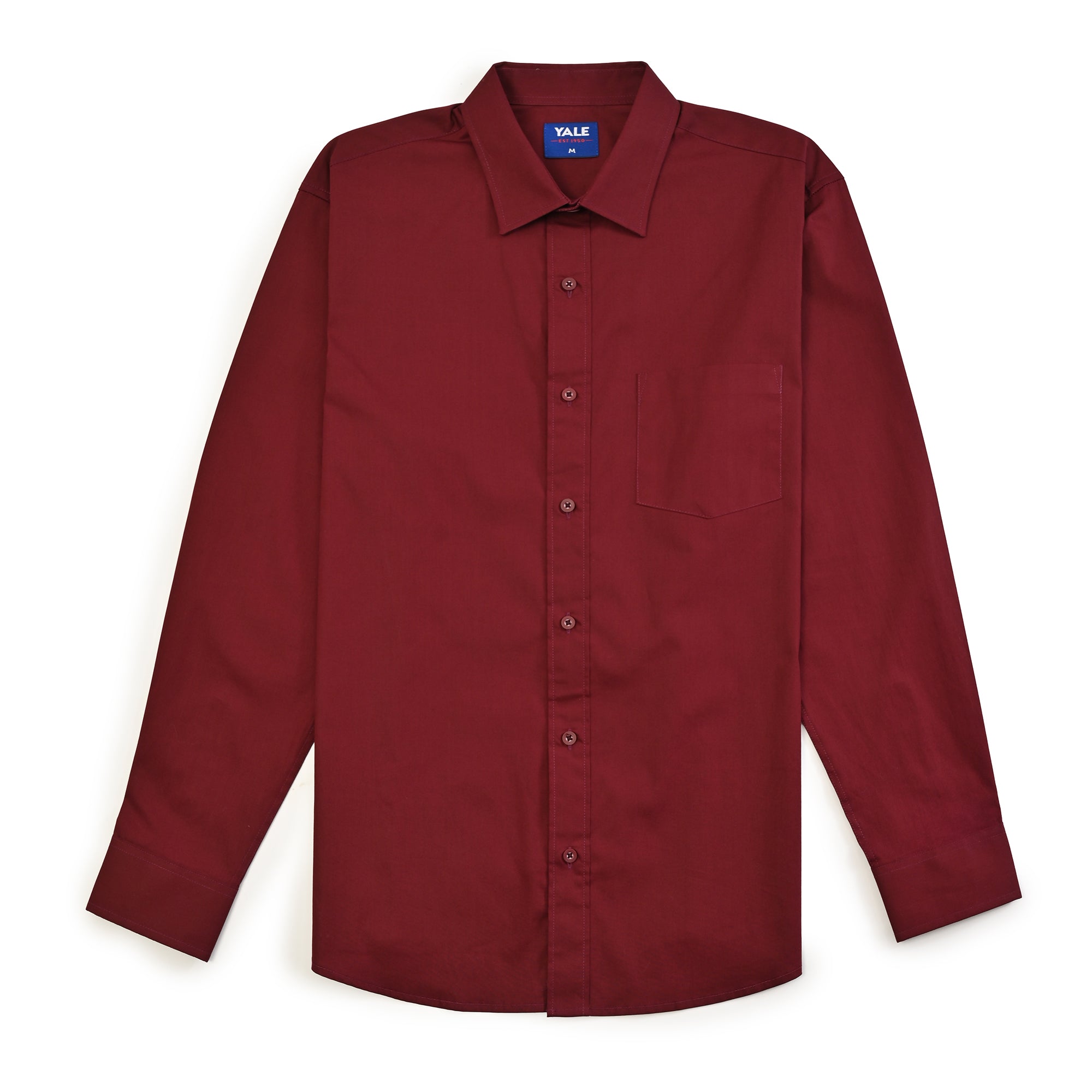 Camisa de vestir Yale Regular Fit Manga larga 7298 Vino