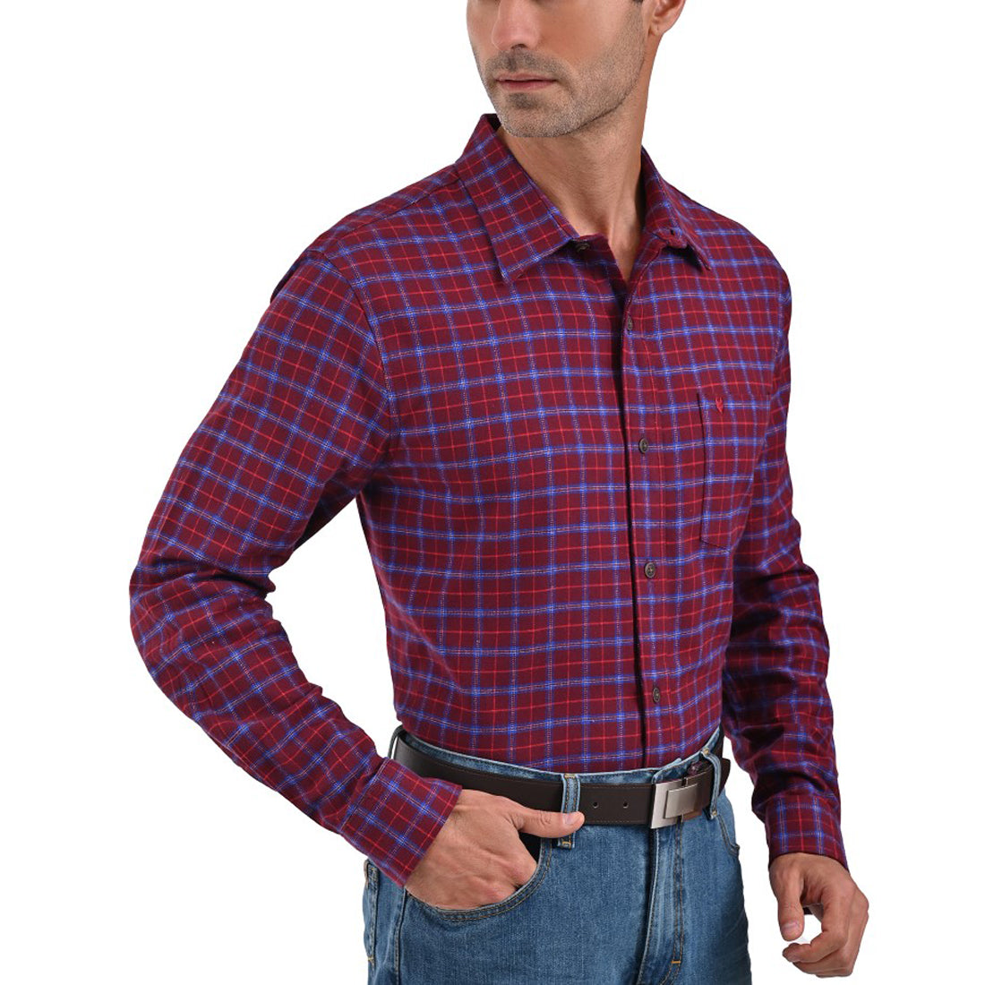 Camisa Yale Manga Larga Regular Fit 2605 Vino