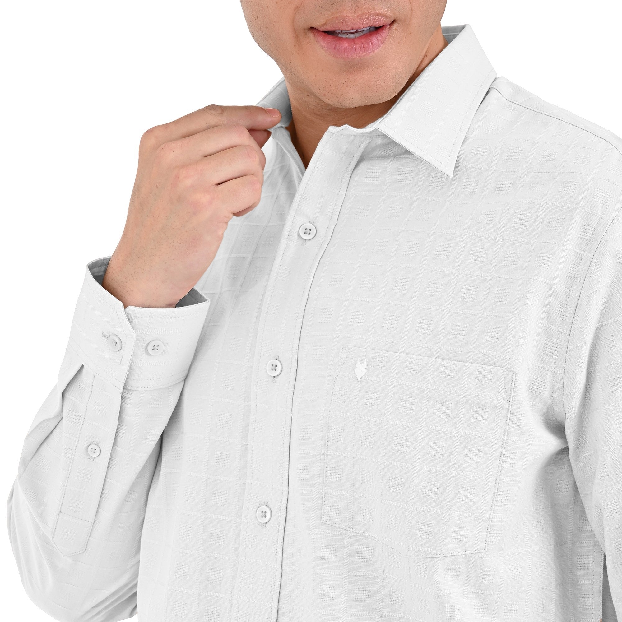 Camisa Yale Manga Larga Regular Fit 3873 Blanca