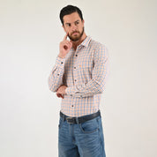 Camisa de vestir Yale Regular Fit Manga larga 7773 Naranja