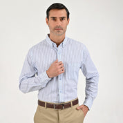 Camisa Yale Manga Larga Regular Fit 2263 Azul Cielo