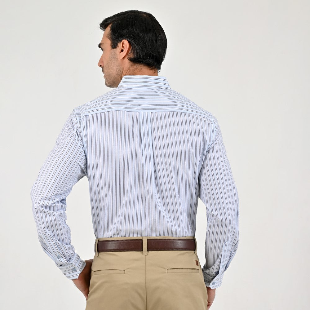 Camisa Yale Manga Larga Regular Fit 2263 Azul Cielo