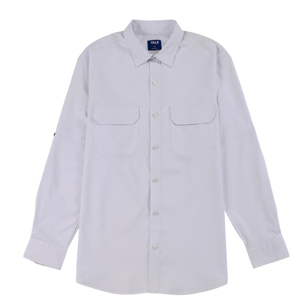 Camisa Pesquera Para Caballero Manga Larga Regular Fit 5536 Blanco