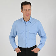 Camisa Pesquera Para Caballero Manga Larga Regular Fit 5536 Azul