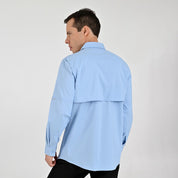 Camisa Pesquera Para Caballero Manga Larga Regular Fit 5536 Azul