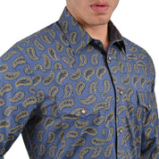 Camisa Vaquera Yale Regular Fit VQ02 Azul Plumbago