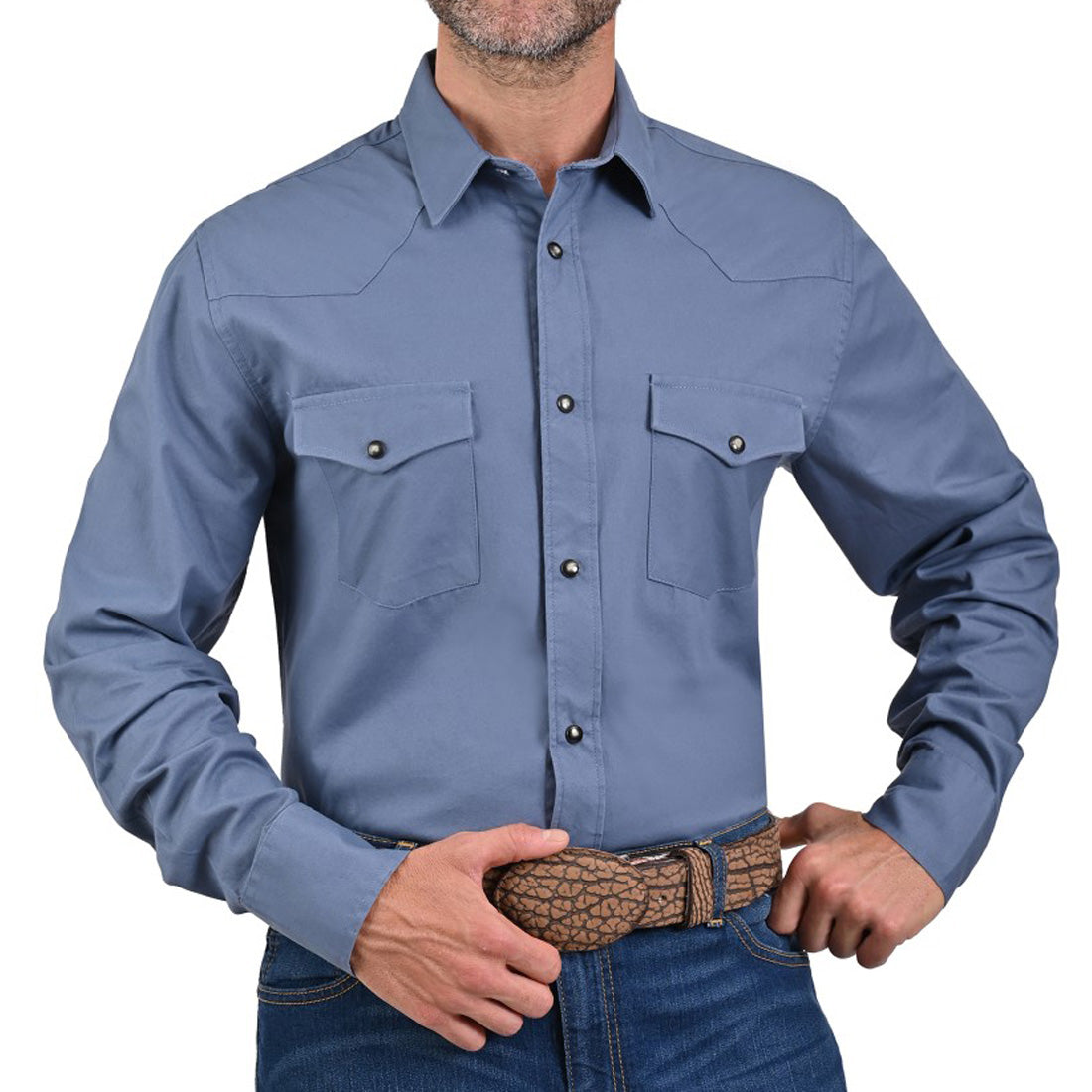 Camisa Vaquera Yale Regular Fit VQ05 Gris Acero