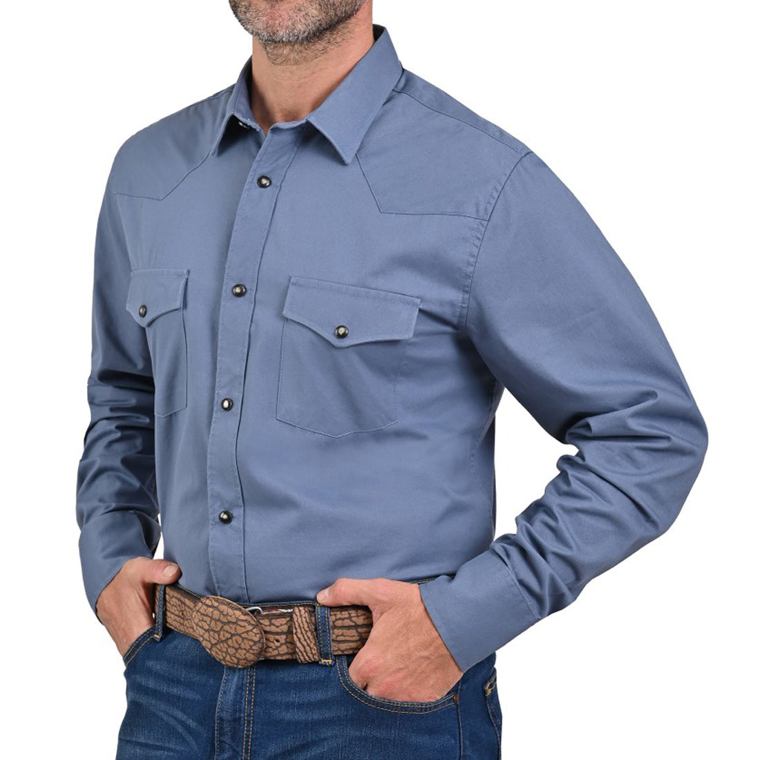 Camisa Vaquera Yale Regular Fit VQ05 Gris Acero