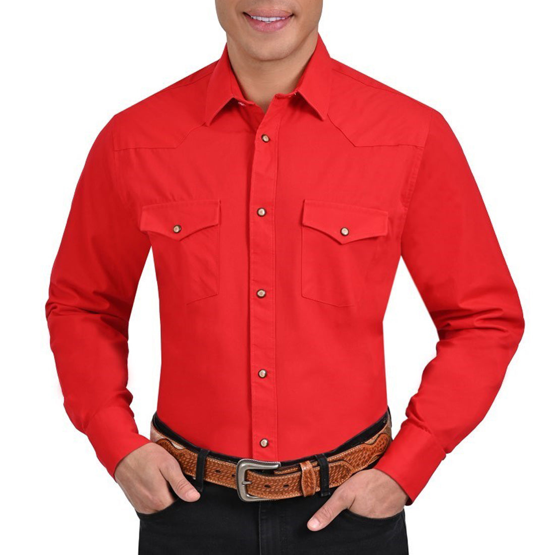 Camisa Vaquera Yale Regular Fit VQ05 Gris Rojo Sangre