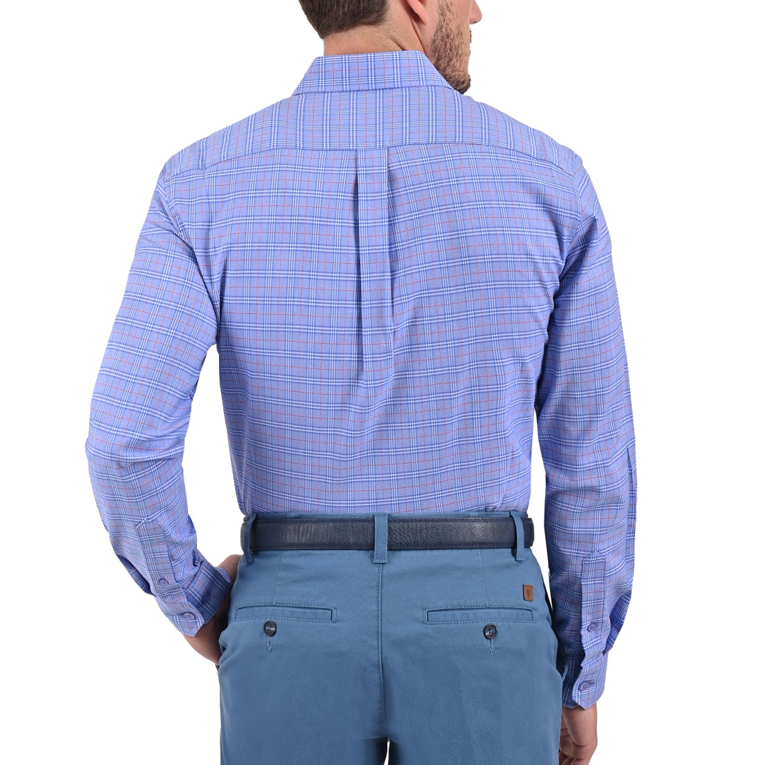 Camisa Yale Manga Larga Slim Fit 2269 Azul Plumbago