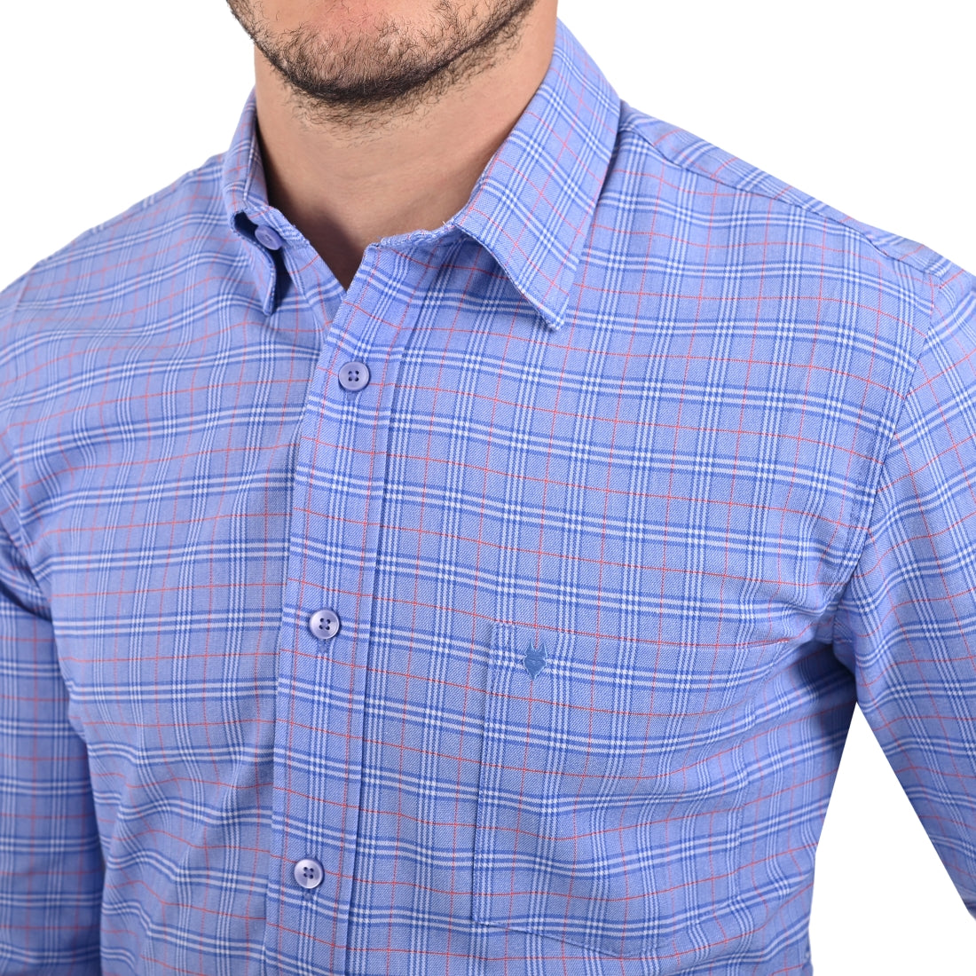 Camisa Yale Manga Larga Slim Fit 2269 Azul Plumbago
