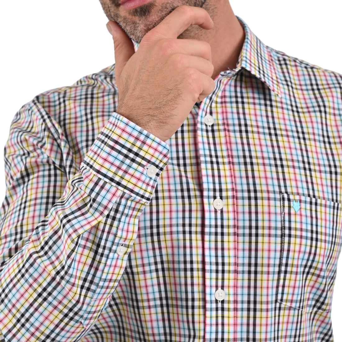 Camisa Yale Manga Larga Slim Fit 2272 Amarilla