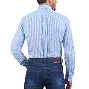 Camisa Yale Manga Larga Slim Fit 2158 Azul Marino