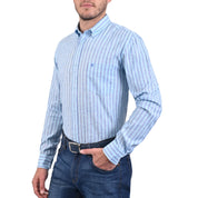 Camisa Yale Manga Larga Slim Fit 2158 Azul Marino