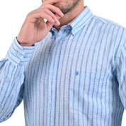 Camisa Yale Manga Larga Slim Fit 2158 Azul Marino