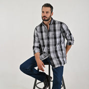Camisa casual Yale Regular Fit Manga larga 7750 Negro