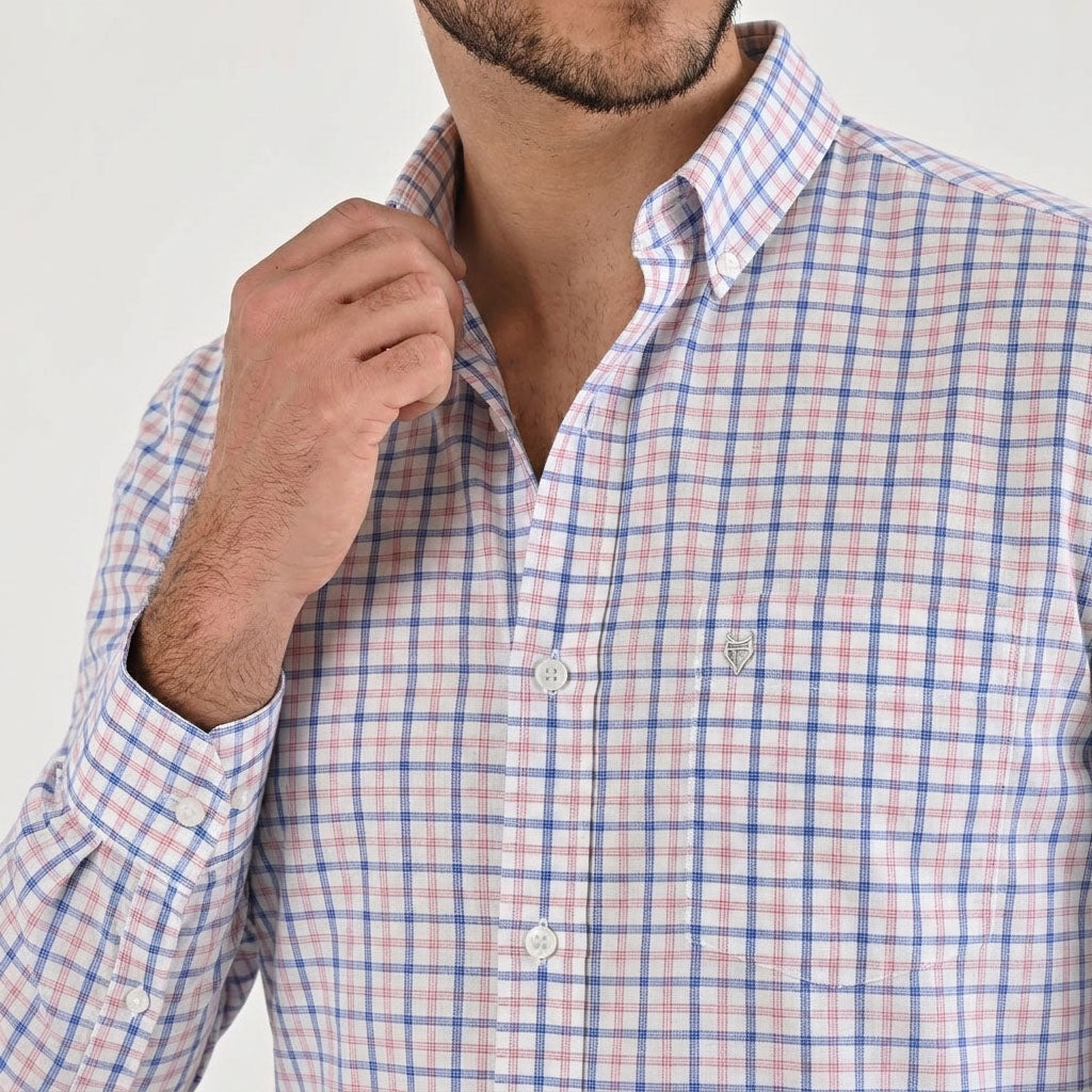 Camisa casual Yale Regular Fit Manga larga 7771 Rosa