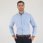 Camisa casual Yale Regular Fit Manga larga 7780 Azul