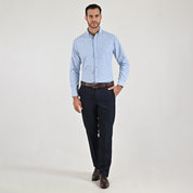 Camisa casual Yale Regular Fit Manga larga 7780 Azul