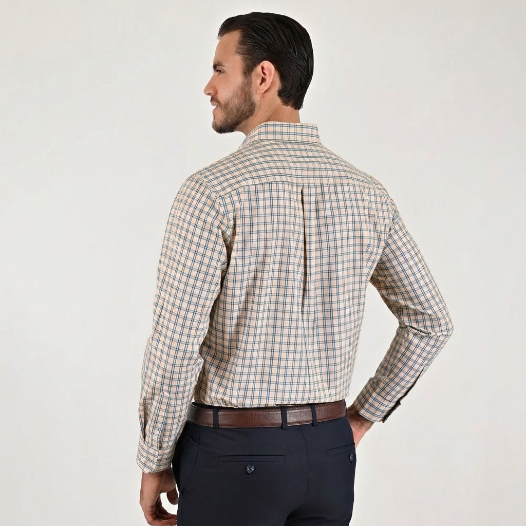 Camisa casual Yale Regular Fit Manga larga 7780 Coral