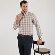 Camisa casual Yale Regular Fit Manga larga 7780 Coral