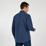 Camisa Yale Para Caballero Manga Larga Regular Fit 8042 Azul Marino