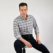Camisa Yale Para Caballero Manga Larga Regular Fit 8196 Azul Marino