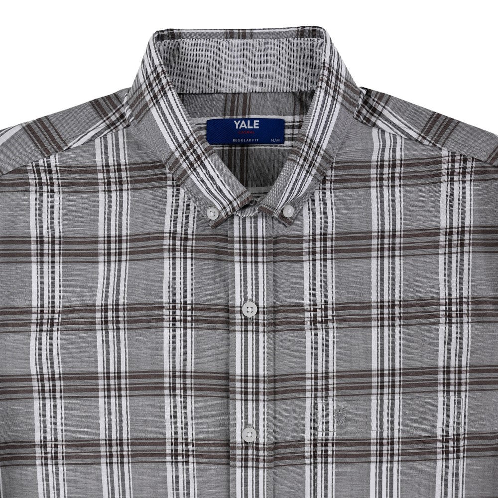 Camisa Yale Para Caballero Manga Larga Regular Fit 8196 Gris Medio