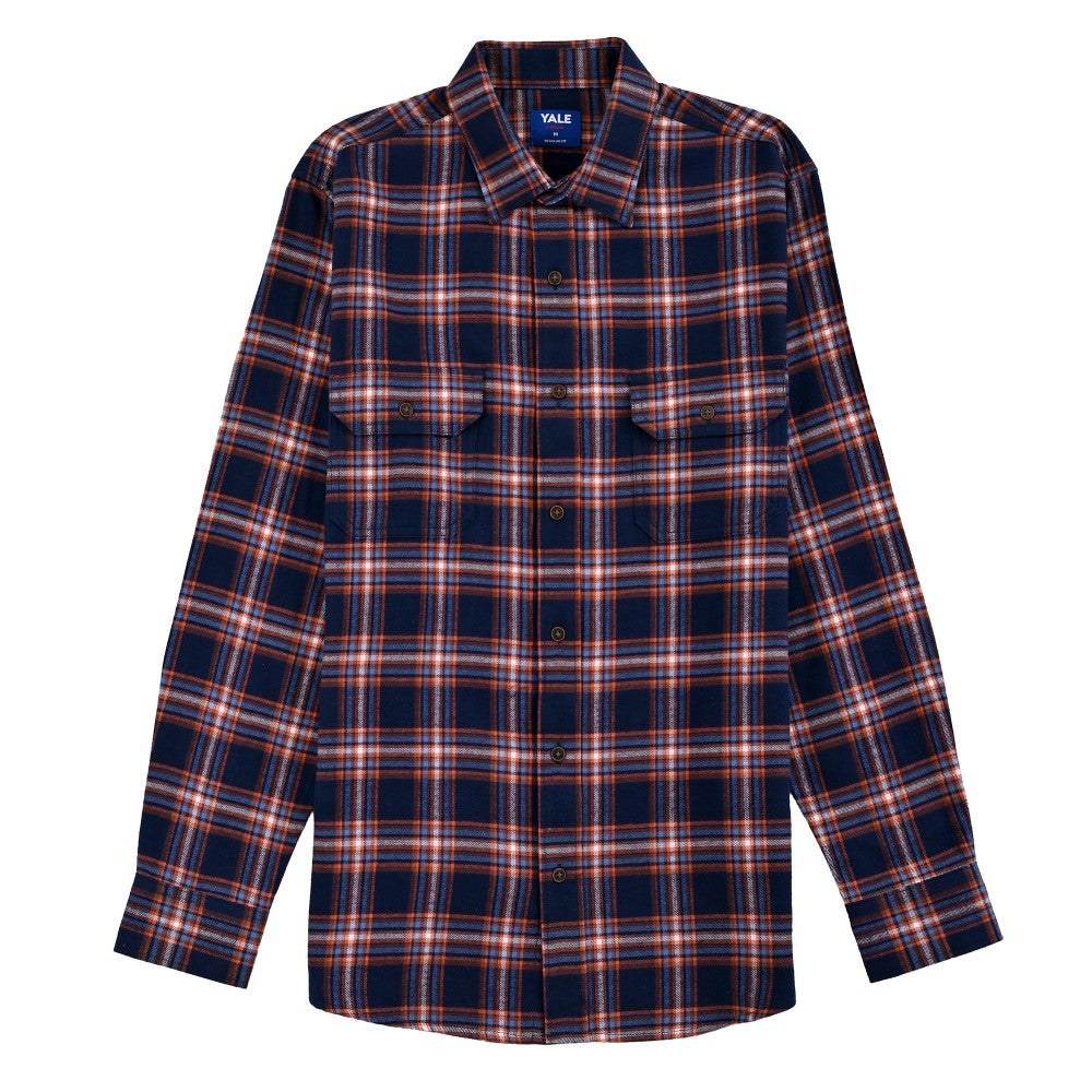 Camisa Yale Para Caballero Manga Larga Regular Fit 8040 Azul Marino
