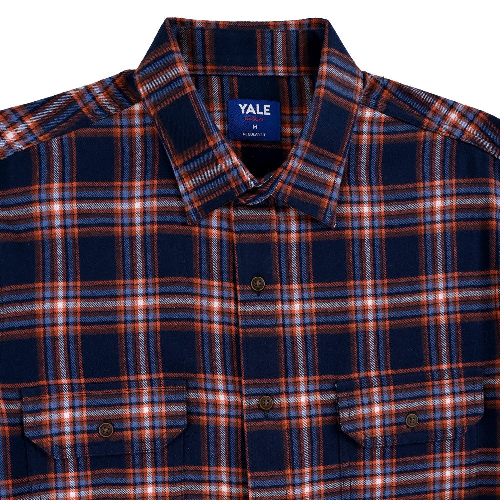Camisa Yale Para Caballero Manga Larga Regular Fit 8040 Azul Marino