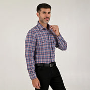 Camisa Yale Para Caballero Manga Larga Regular Fit 8199 Azul Plumbago