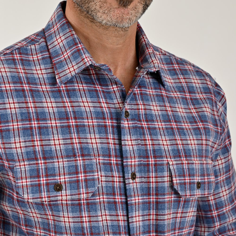 Camisa Yale Para Caballero Manga Larga Regular Fit 8199 Azul Plumbago