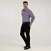 Camisa Yale Para Caballero Manga Larga Regular Fit 8199 Azul Plumbago