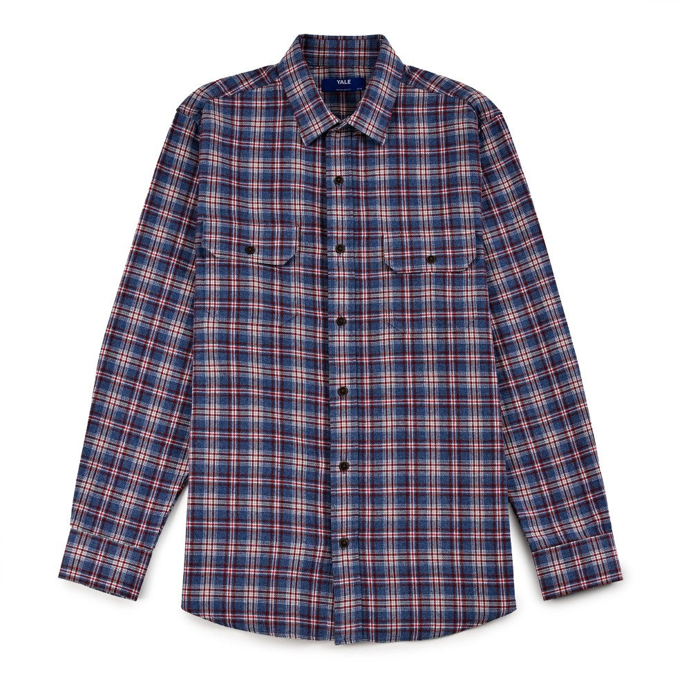 Camisa Yale Para Caballero Manga Larga Regular Fit 8199 Azul Plumbago