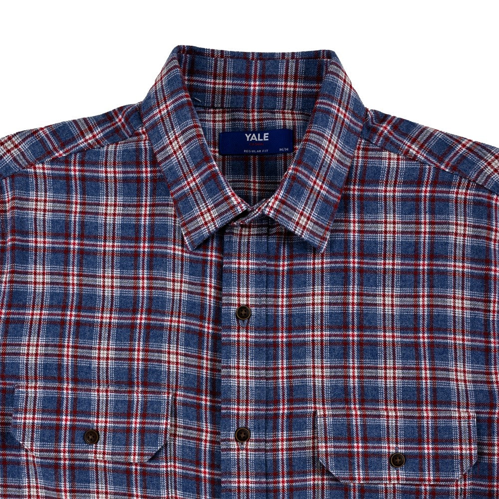 Camisa Yale Para Caballero Manga Larga Regular Fit 8199 Azul Plumbago