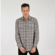 Camisa Yale Para Caballero Manga Larga Regular Fit 8199 Avellana