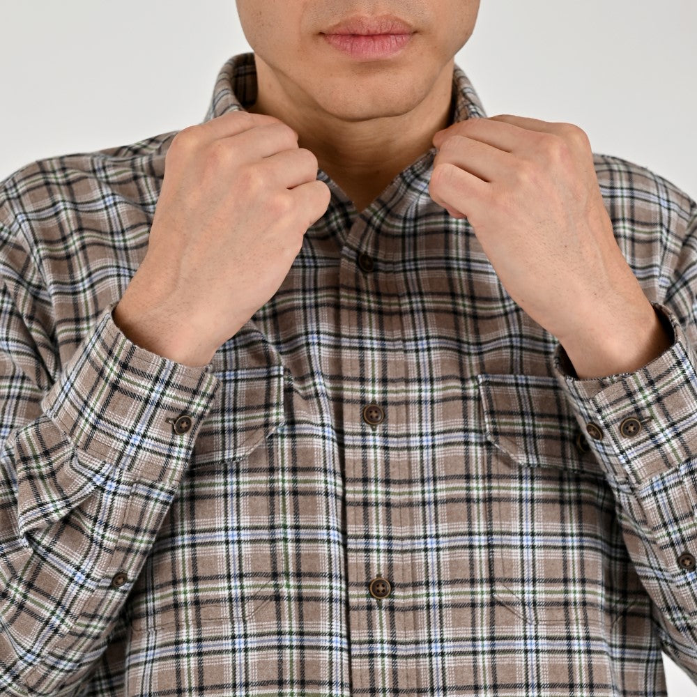 Camisa Yale Para Caballero Manga Larga Regular Fit 8199 Avellana