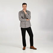 Camisa Yale Para Caballero Manga Larga Regular Fit 8199 Avellana